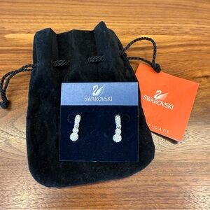 Swarovski Silver Crystal Drop Earrings